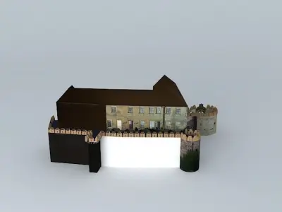 Castle of Siklos - North-West Part Free 3D model