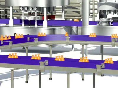 beverage production line 3D model