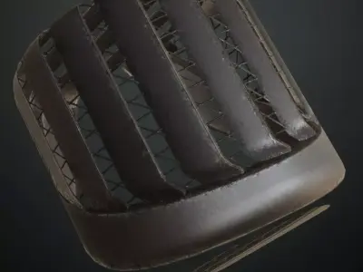 Industrial Slatted Metal Vent PBR Seamless Texture