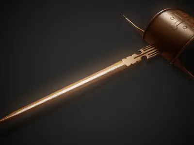 Musketeer Main Gauche Low-poly 3D model