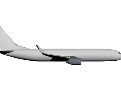 Row Passenger Airplane Aircraft 3D model