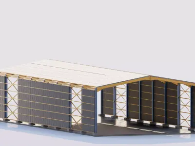 Warehouse-Warehouse Building 3D model buy
