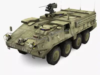 M1126 Stryker IVC Low-poly 3D model