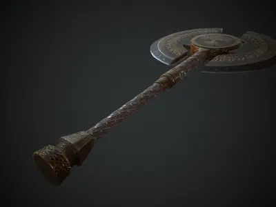 Axe Fantasy Game 3d model Low-poly 3D model Low-poly 3D model order
