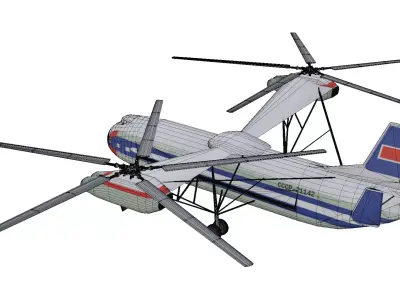 Mil Mi-12 Homer Low-poly 3D model