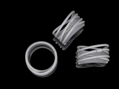 twisted ring threads 3D print model