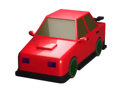 fully optimized game ready cars with all parts pack for games Free low-poly 3D model