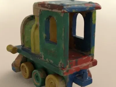 painted train  3D model