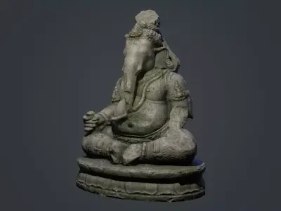 Ancient Statue 02 Low-poly 3D model