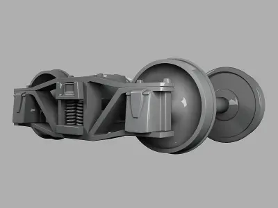 Train Bogie High Poly 3D model