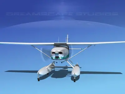 Cessna 182 Skylane Seaplane V12 3D model
