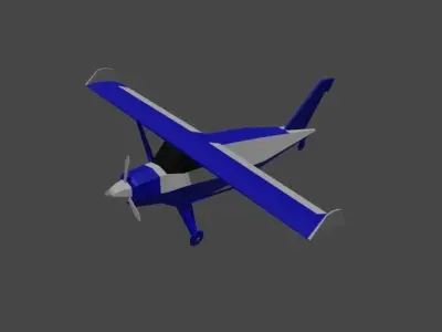 Glider Airplane Low-poly 3D model