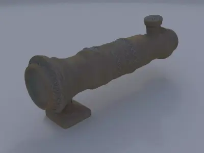Bronze Spyglass 3D model
