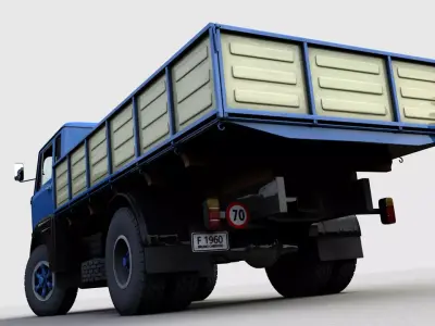 Fiat 682N 1960 Low-poly 3D model