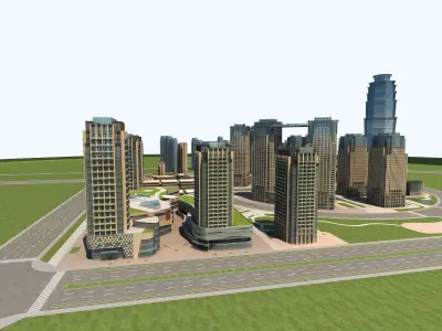 Architecture city 3D model 3