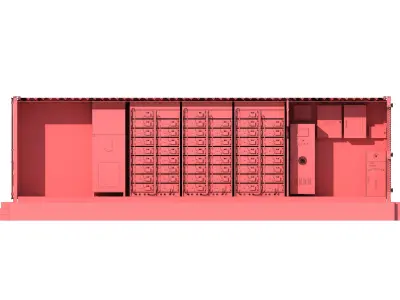 Energy storage battery container 3D model