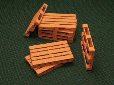 3D Printable - Palette EUR-EPAL - Multiple Scales 3D print model