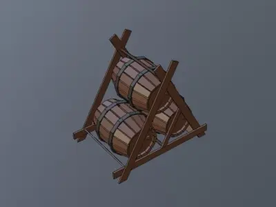 Medieval asset pack Low-poly 3D model Free low-poly 3D model