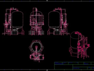 Automatic Sand Filter-48x72inch-Autovalve 3D model