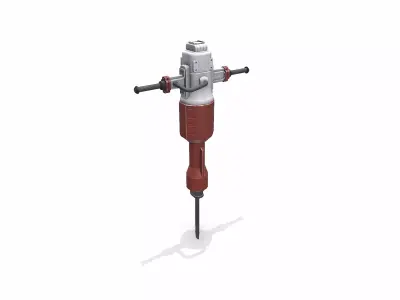Old Jackhammer Low-poly PBR Low-poly 3D model
