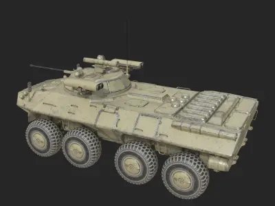 5 coatings of Russian BTR-90 BTR90 Armored personnel carrier APC Low-poly 3D model