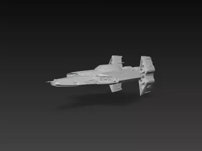 Sci-Fi Advanced Stealth Strike Fighter 3D Print STL 3D print model