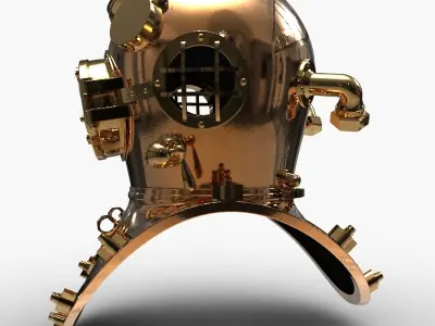 3D Models Antique Diving Helmet 3D model