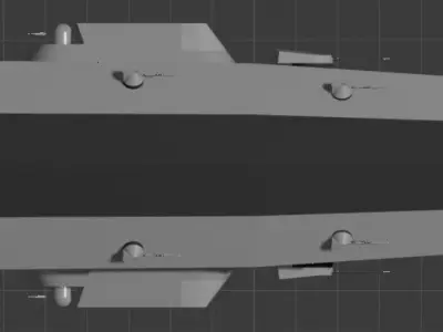 15 inch Space Battleship 3D model