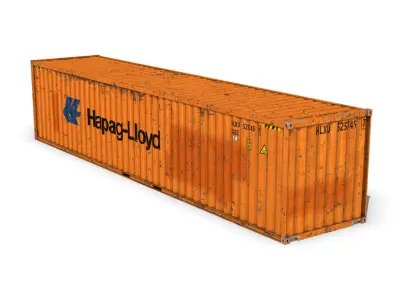 40ft Shipping Container - Hapag Lloyd 3D model