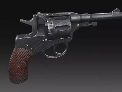 Nagant M1895 Low-poly 3D model