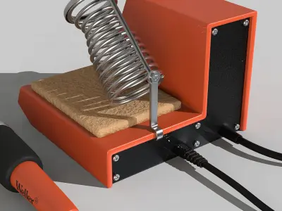 Soldering iron station 3D model