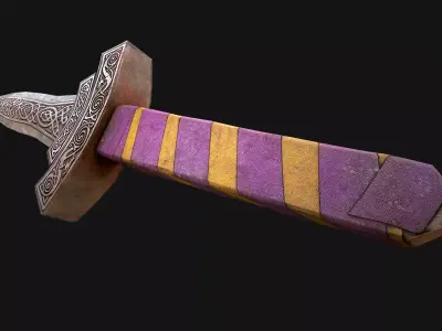 Medieval Dagger Short Sword Weapon Armory Low-poly 3D model