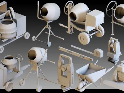 79 Building Equipments- Kitbash- High detail 3d models 3D model