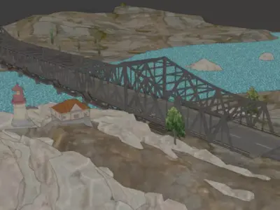 Military Base Bridge pubg 3D model