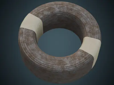 Steel Wire Rope 1B Low-poly 3D model