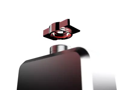 Elegant Glass Perfume Bottle Free 3D model