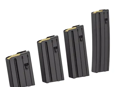 ARC Magazine Pack 8 x 15 x 20 x 30 Low-poly 3D model