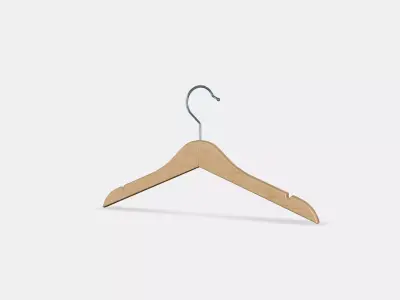 HANGA Childrens coathanger Low-poly 3D model