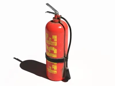 Fire Extinguisher - Aged Realistic Low-poly 3D model
