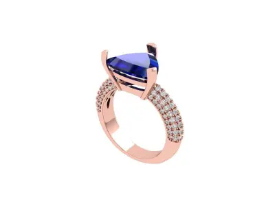  Trillian Artdeco Ring 3D print model