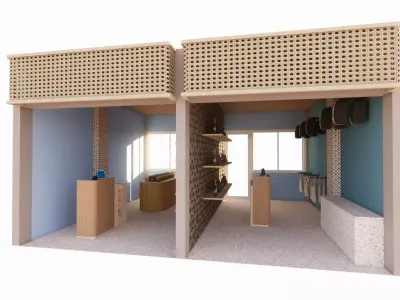 Booth Store 3 3D model