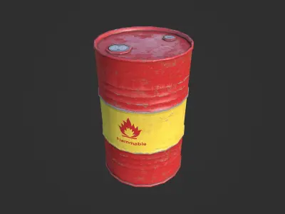 Oil Barrel V2 Low-poly 3D model