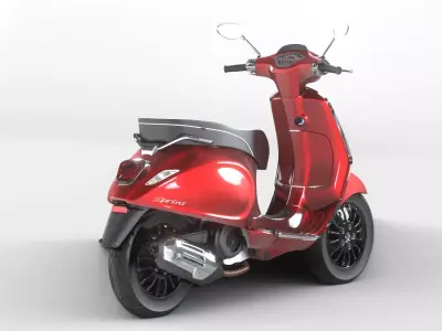 Piaggio Vespa Sprint iGet 2023 Medium Poly 3D model