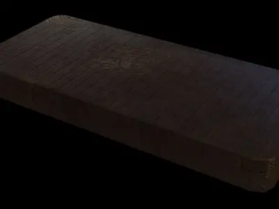 Damaged Old Matress And Blanket Prop - Game Ready Asset Low-poly 3D model
