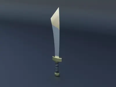 Sword Low-poly 3D model 42