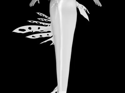 Mermaid with tail 3D model