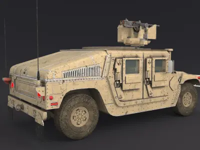 hummer Low-poly 3D model by jack0807