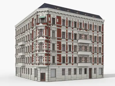 Apartments Building in Berlin 3D model