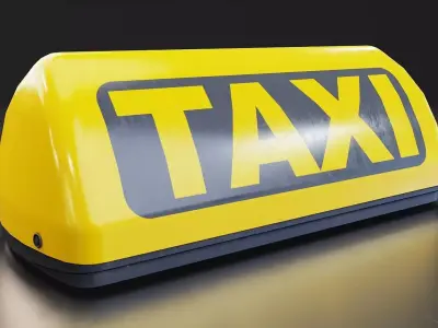 Taxi Roof Sign 3D Model Low-poly 3D model