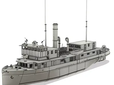 USS San Pablo - The Sand Pebbles - RC Model 1-48 3D print model